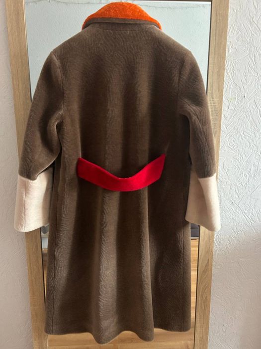 Шуба-пальто жіноча коричнева