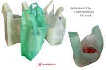 reklamówka zrywka 400 sztuk - 4 opakowania żółte i zielone