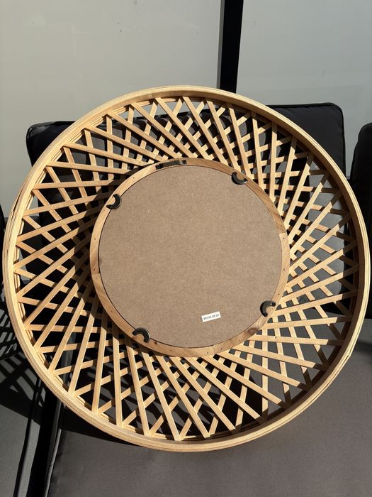 Lustro scienne bambusowe, boho, 60 cm