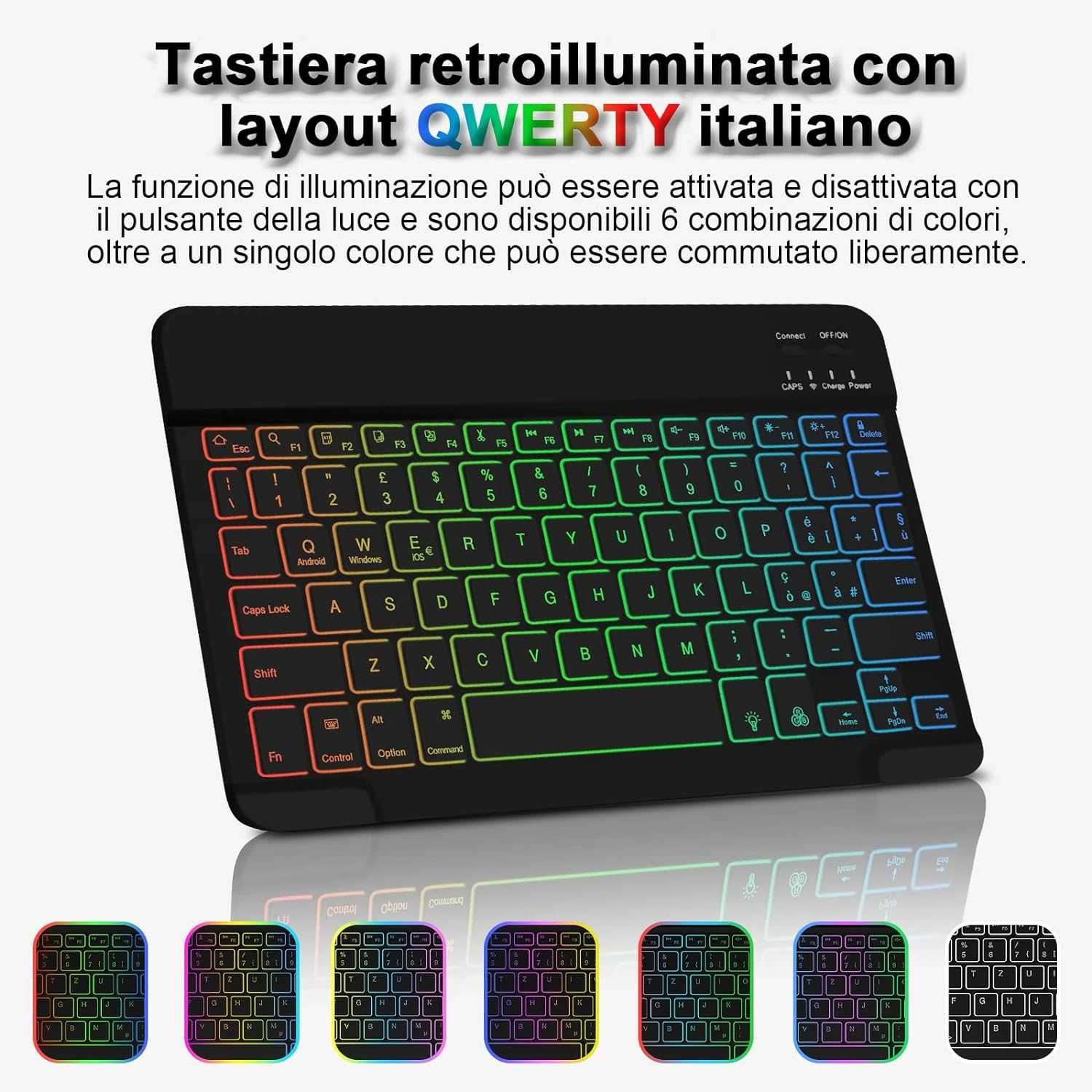 Goojodoq etui klawiatura Samsung Galaxy Tab A8 10,5'' SM-X200 LED RGB