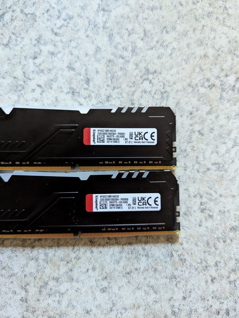 HyperX Fury Beast RGB 32gb, DDR4, 3200mhz