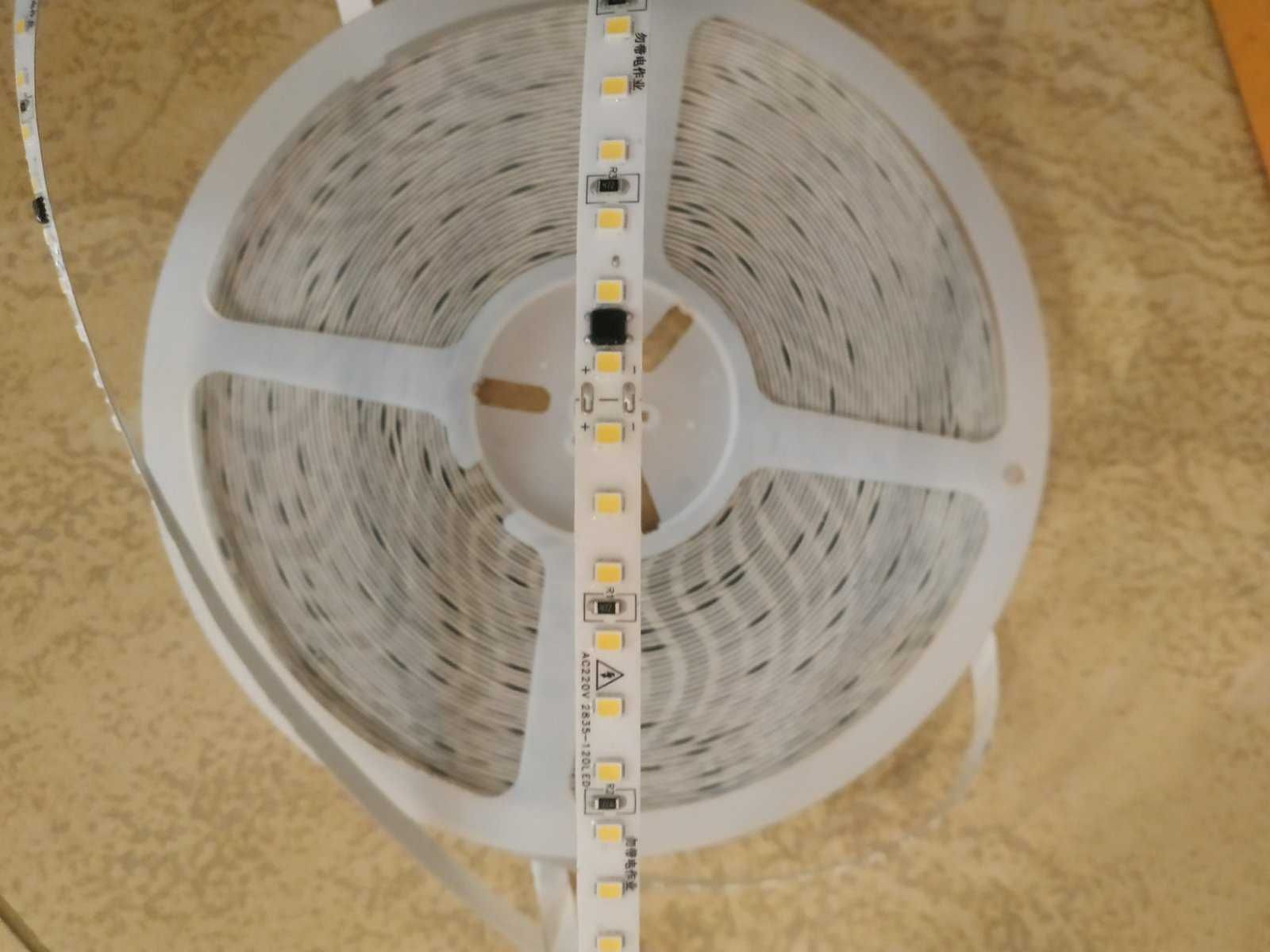 LED стрічка 220В дуже яскрава біла 4500К 120д\м 870Лм бабіна 20м