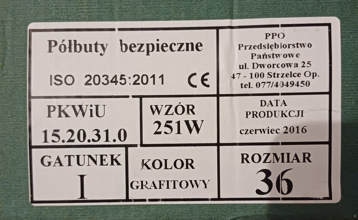 Półbuty bezpieczne