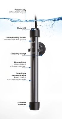 Grzałka do akwarium Aquael Fix2 50W Nowa
