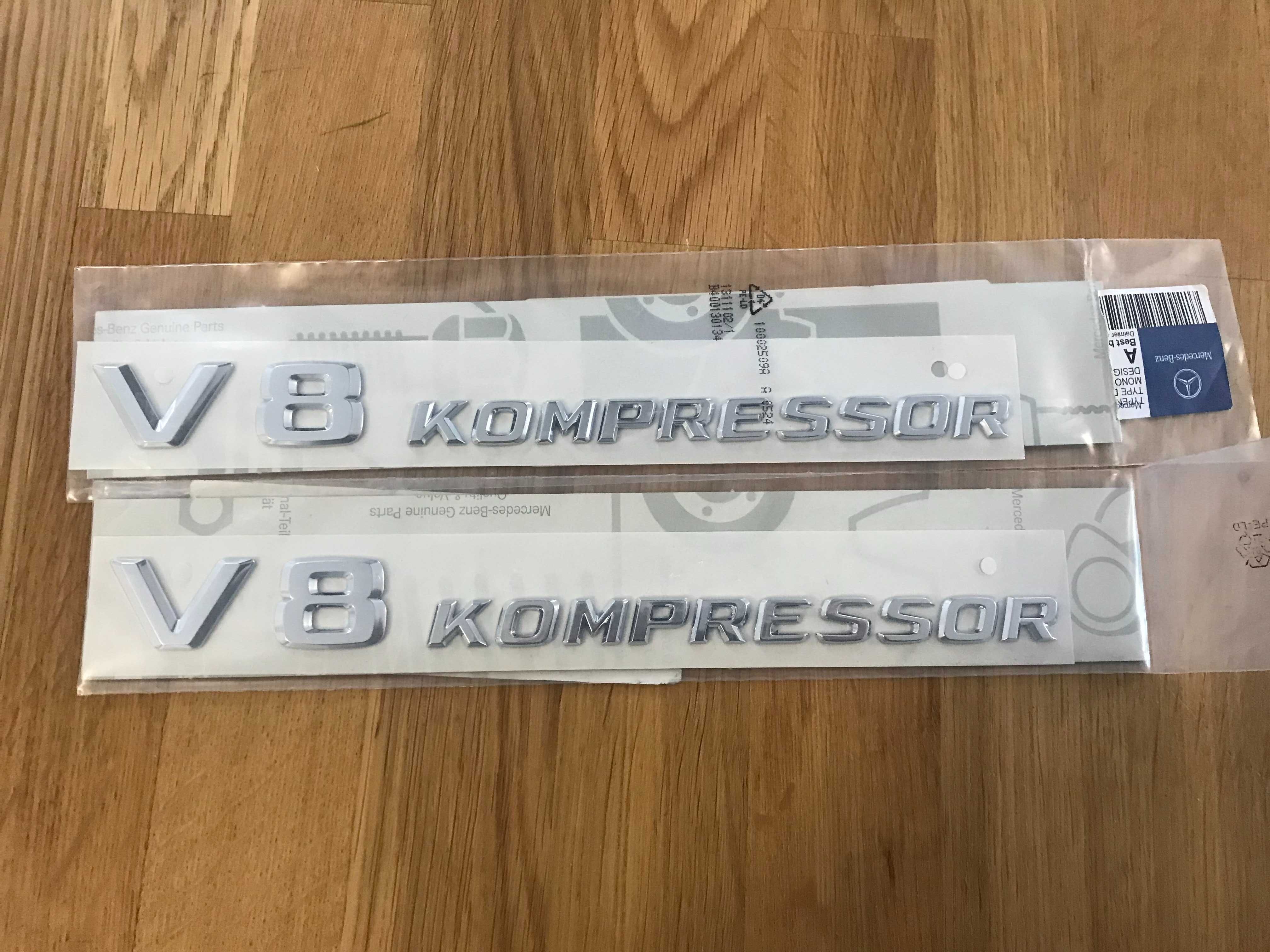 Original Mercedes-Benz V8 Compressor Emblemas
