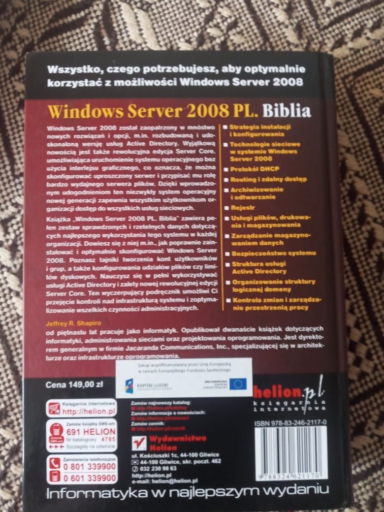 Windows Server 2008 PL - Biblia  Helion Jeffrey R. Shapiro