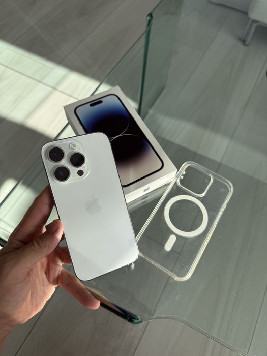 Iphone 14 pro 128gb silver srebrny jak nowy pudełko