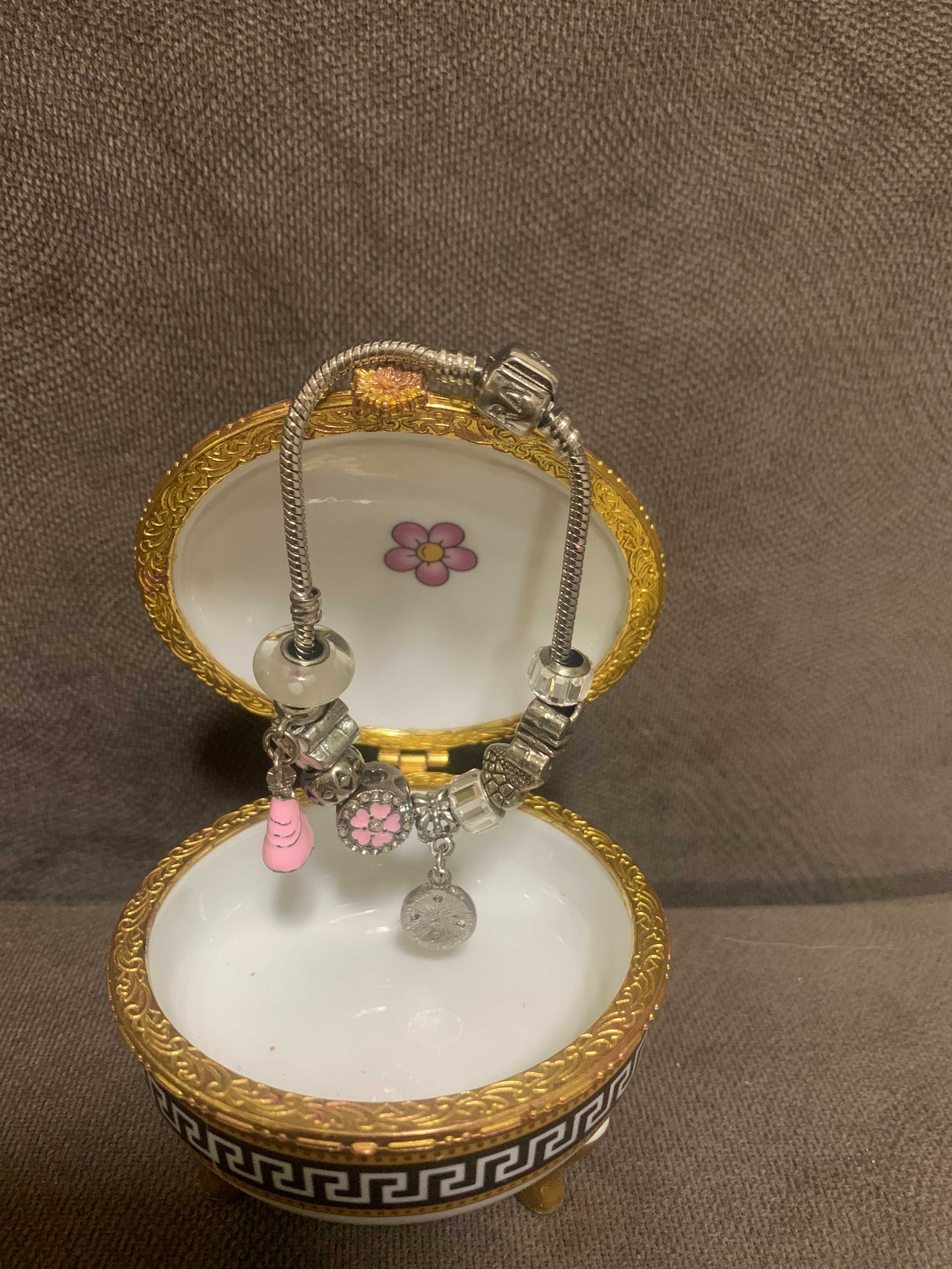 Коллекционная Керамическая шкатулка и браслет Pandora
