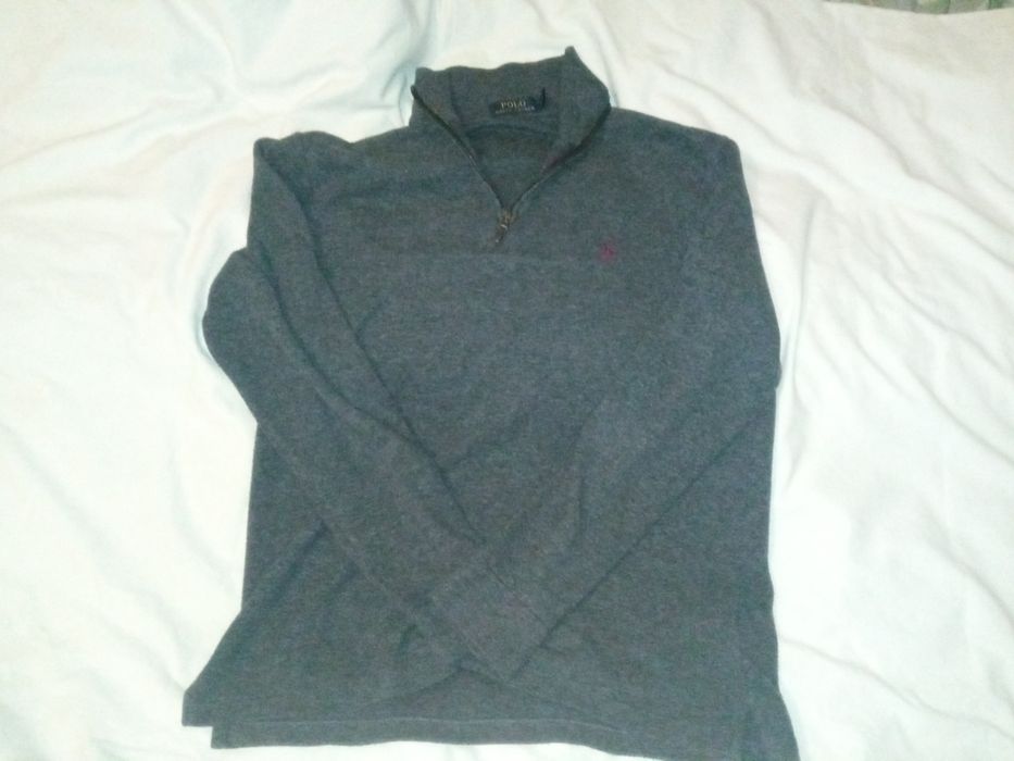 Свитшот Зип. Оригинал Polo Ralph Lauren Серого Цвета