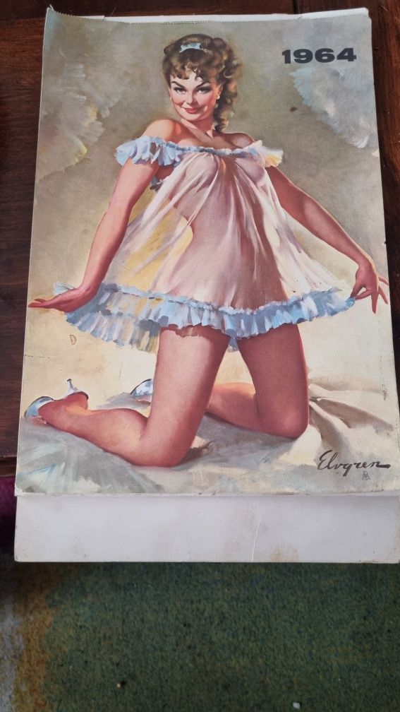 Star oryginalny kalendarz 1964 Gil Elvgren pin up girls