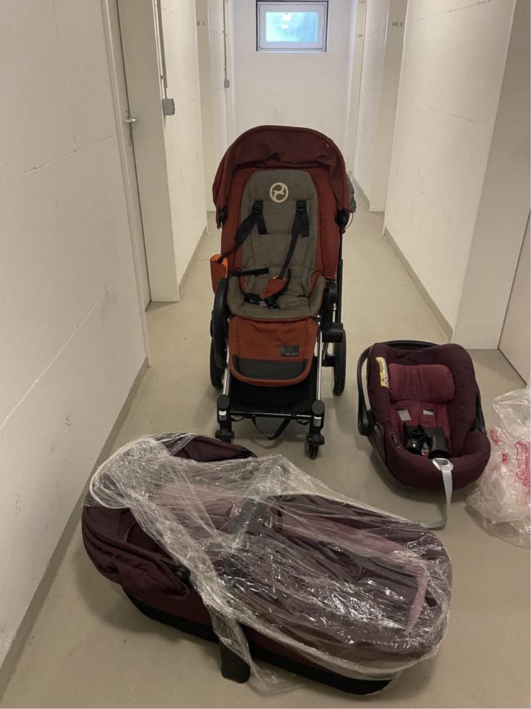 Wózek dziecięcy Cybex – zestaw 3w1 + akcesoria