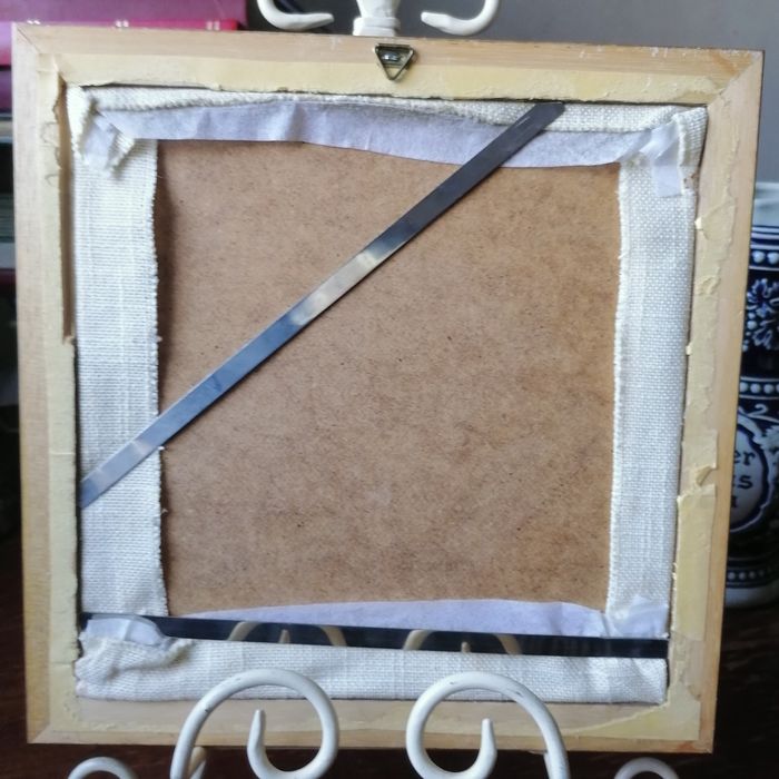 Stary ręcznie robiony obraz gobeliny