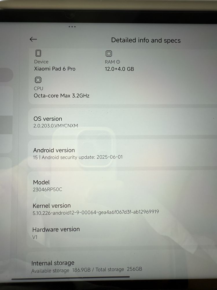 Xiaomi Pad 6 Pro - 12gb + 256gb