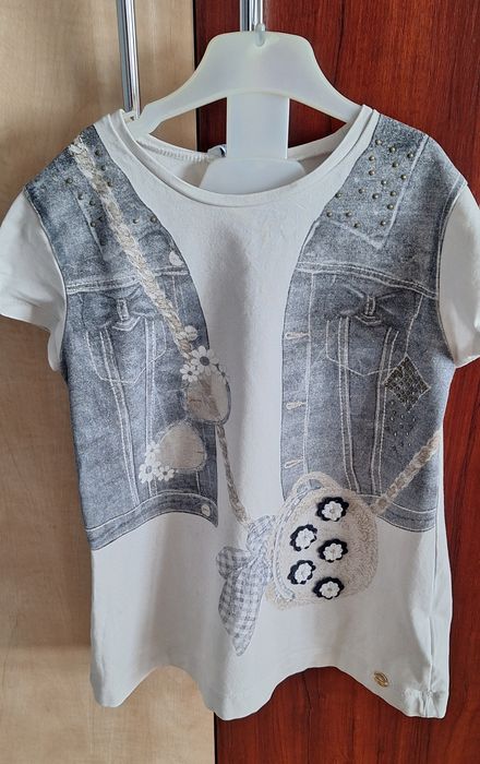 Koszulka,bluzka z krótkim rękawem dla dziewczynki 134