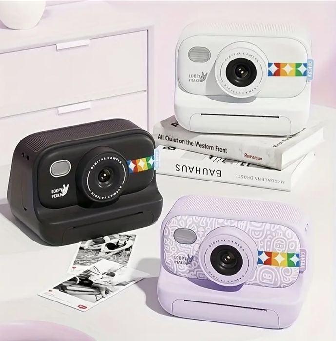 Кольорова миттєва камера з друком фото,  Камера у стилі Polaroid