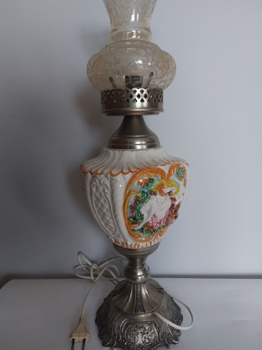 Lampa secesyjna porcelana