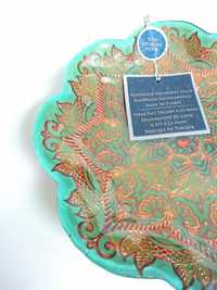 Patera Turecka AZZURRA zdobiona ręcznie SREBRO handmade Talerz wzór