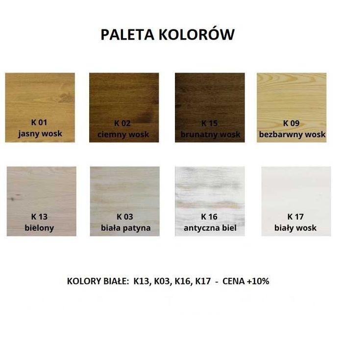 Drewniane biurko białe w stylu prowansalskim BIK09