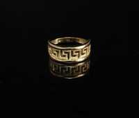Złoto 585 - złoty pierścionek z Greckim Wzorem rozm 18