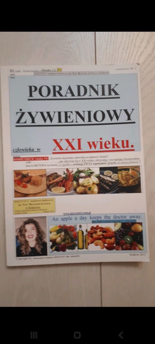 Książka poradnik żywieniowy XXI wieku