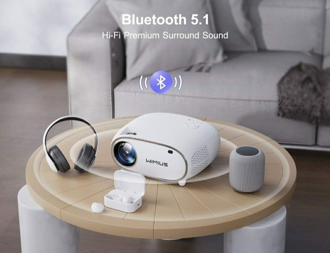 Projetor 9800 lumens / WiFi e office incorporado / Nativa 1080P(Novos