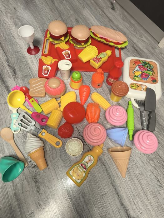 Набір лот пакет продуктів іграшкових Макдональдс посуд