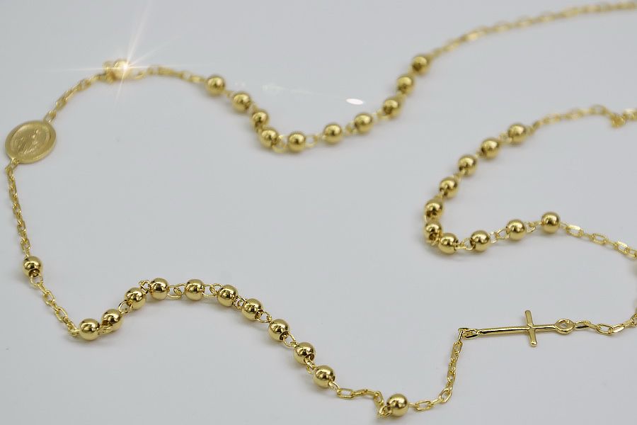 Złoty różaniec łańcuszek włoski "Dolce Gabbana" rc002y