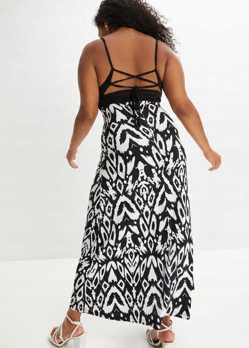 B.P.C sukienka maxi letnia odkryte plecy ^40/42