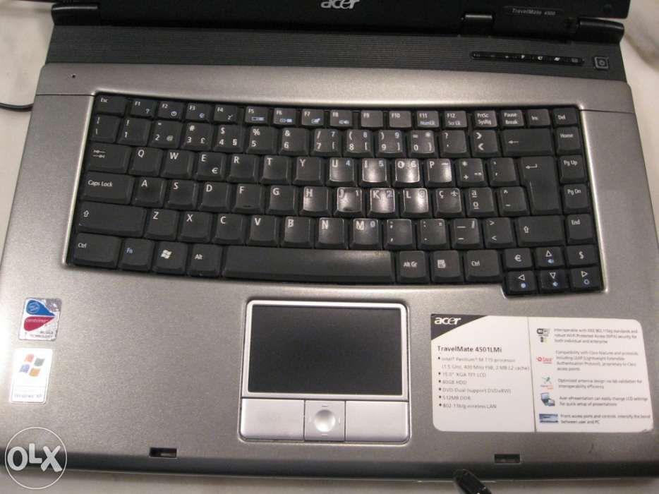 Laptop/ portatil acer travelmate 4501lmi