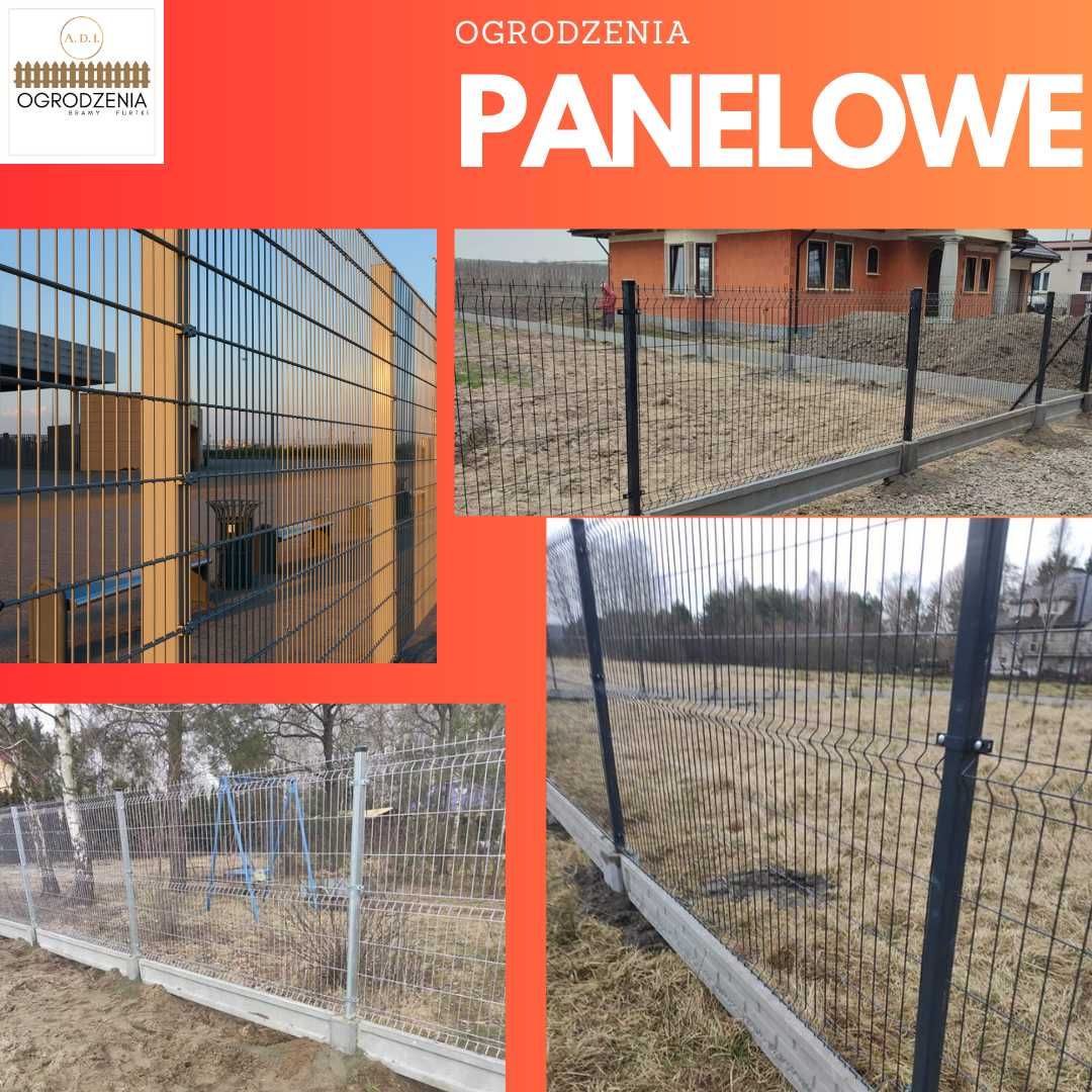 Ogrodzenia panelowe, z siatki, panel 3D, bramy furtki, KOMPLEKSOWO