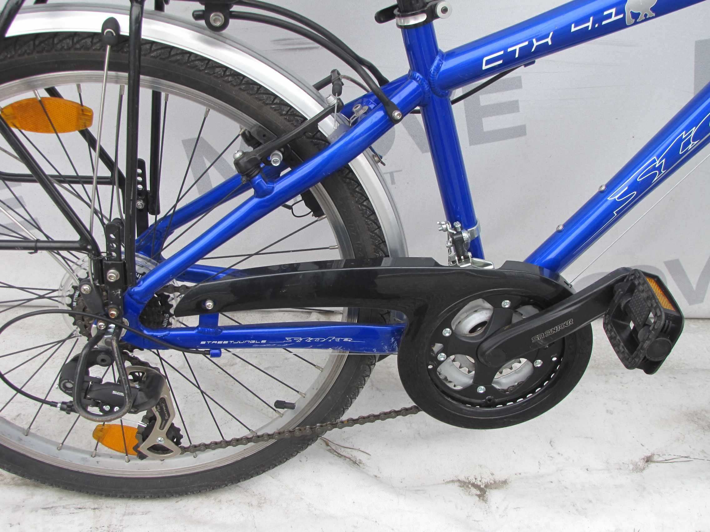 Miejski, juniorski 24" STOKE CTX roz. 38 cm. Bagażnik, błotniki