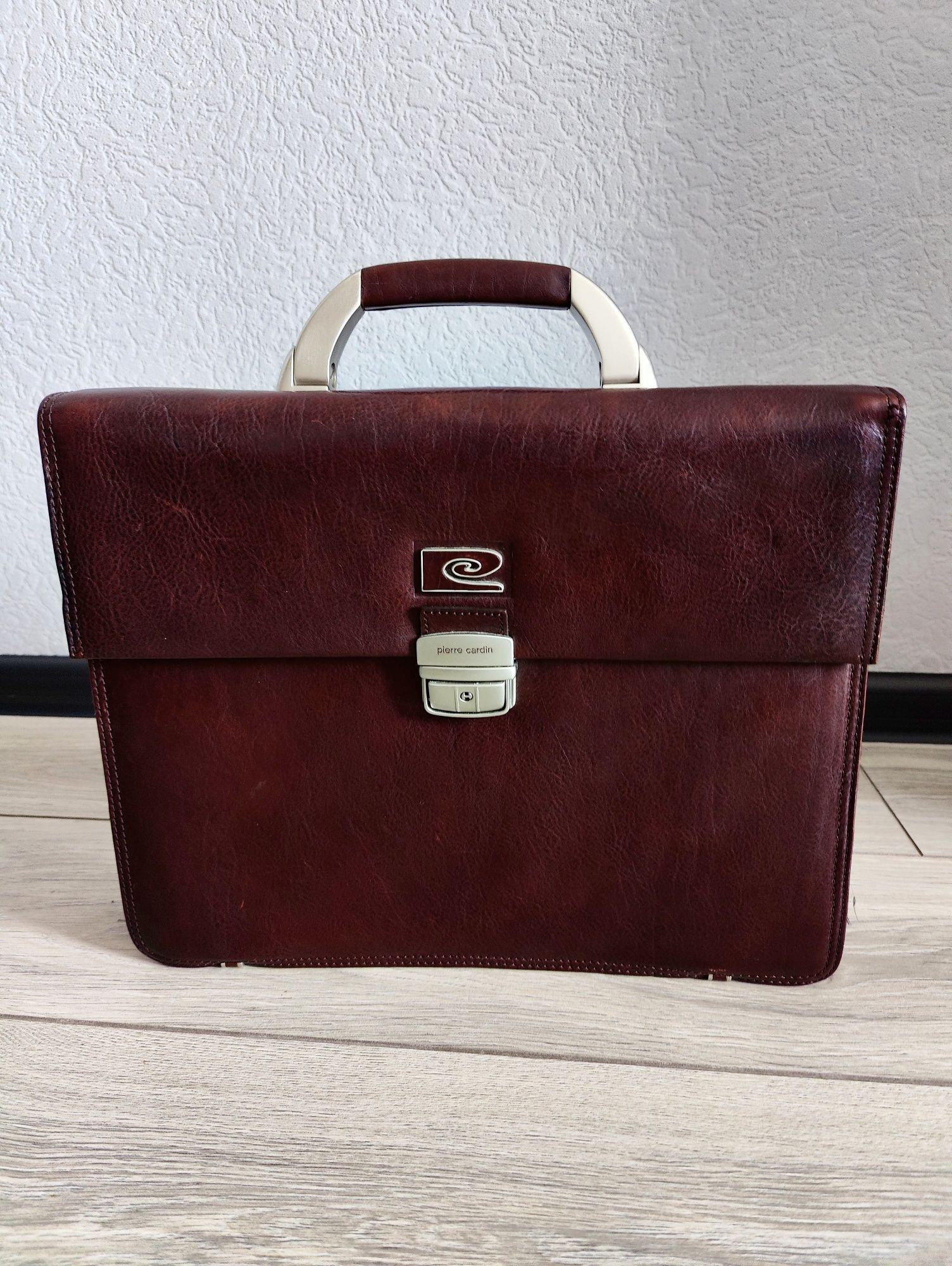 Мужской классический деловой портфель Pierre Cardin  сумка VIP Premium