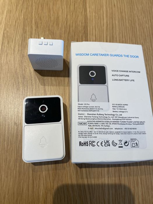 Campainha camera wifi cloud com bateria