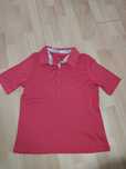 Koszulka polo damska bawełna r 44 czerwona tshirt damski xxl 2xl