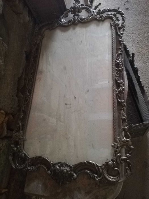 espelho + mesa em metal