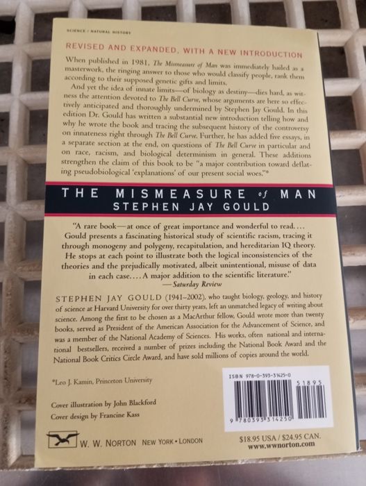 "The Mismeasure of Man", de Stephen Jay Gould
