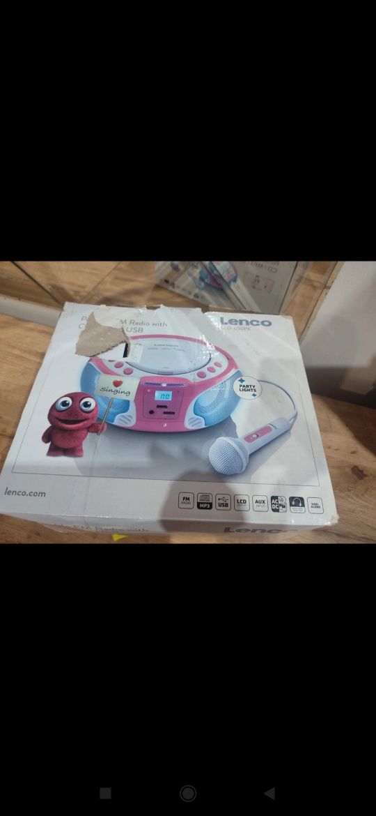 przenośny radioodtwarzacz Lenco z mikrofonem USB MP3 radio
