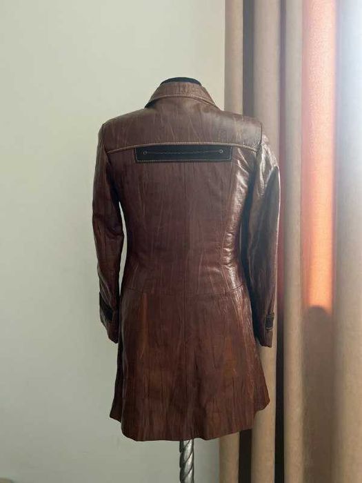 Кожаная куртка тренч размер 44S