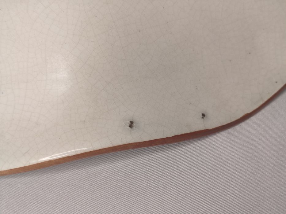 Lampa porcelanowa wisząca kuchenna w kwiaty żyrandol PRL DDR Retro