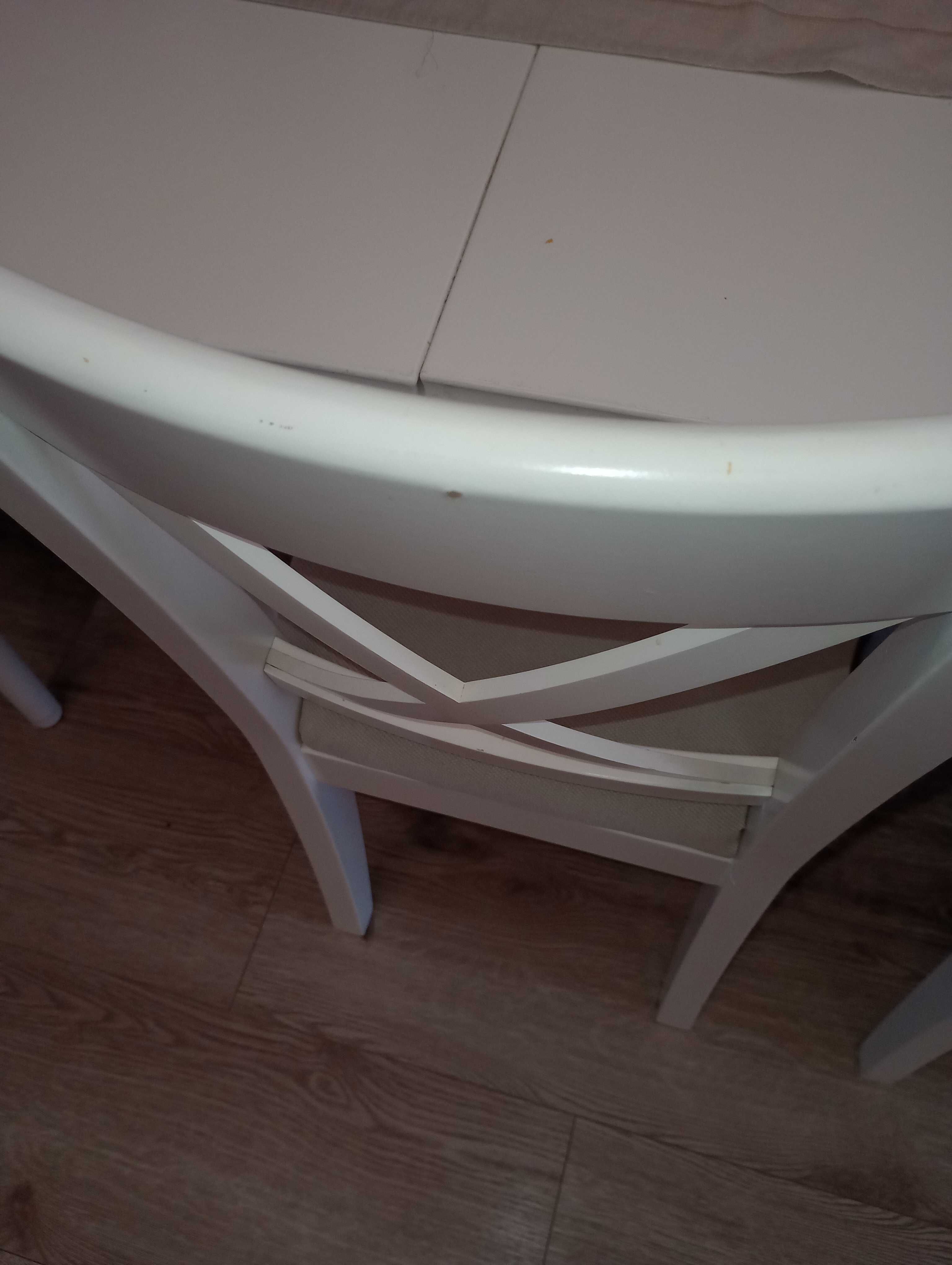 Stół rozkładany ingatorp biały IKEA + 8 krzeseł