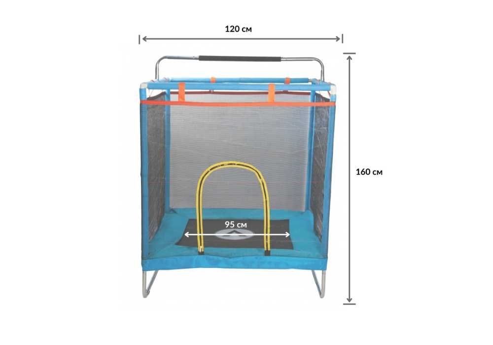 Батут манеж дитячий з сіткою Atleto 120x120 см з посиленою  сіткою