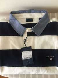 GANT, original Barstripe Heavy Rugger azul e branco