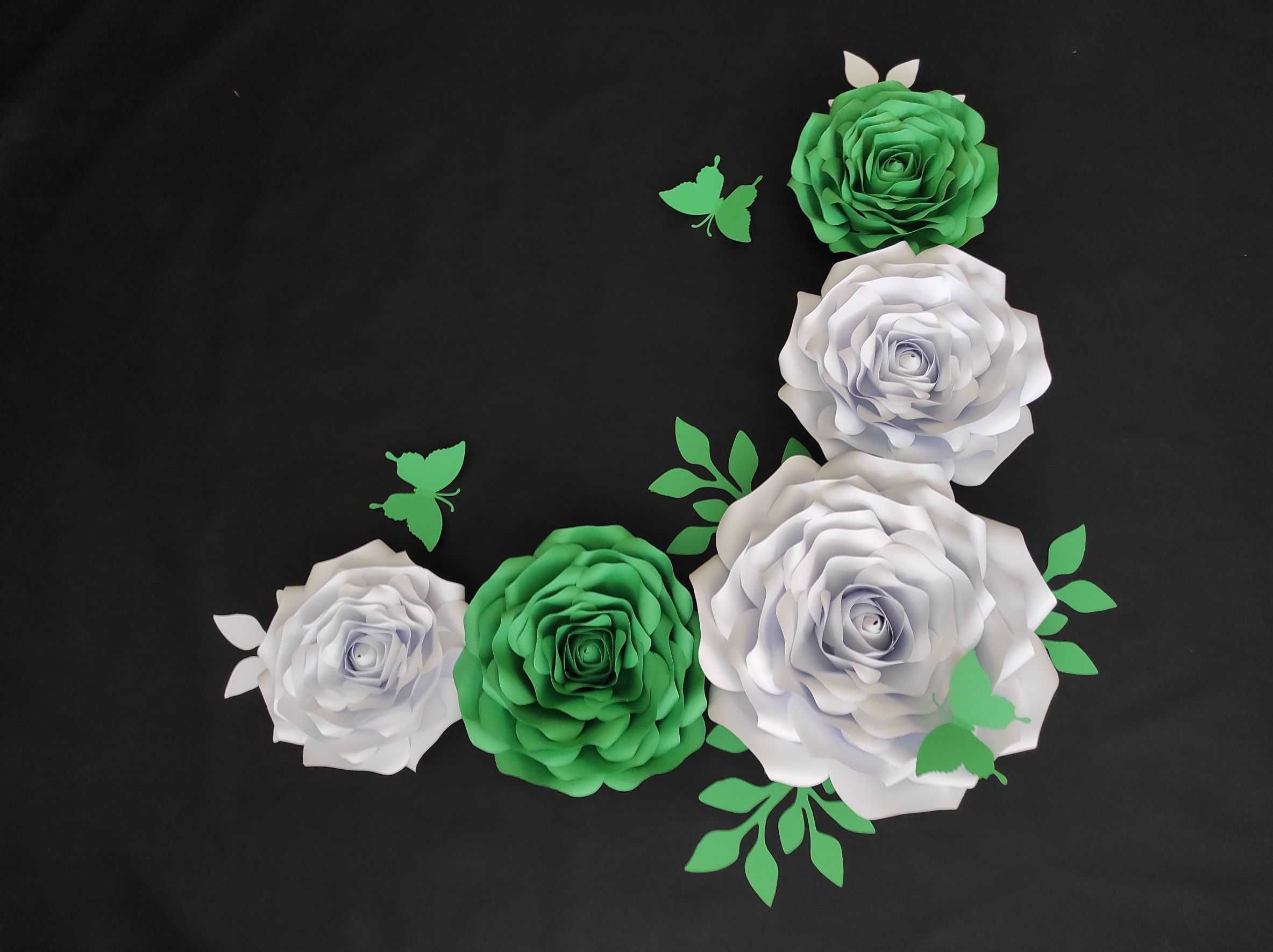 Róże 3D Chanel z papieru