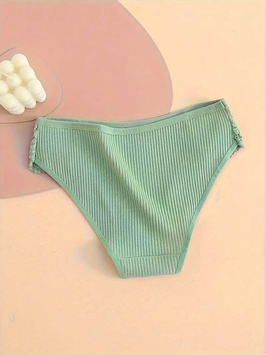 Трусики слип в рубчик, хлопок, размер L