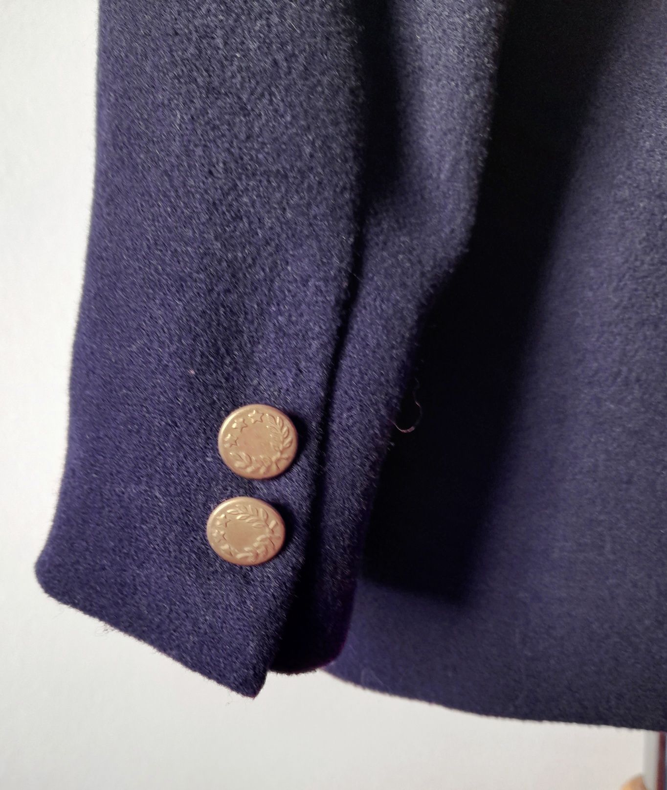 Blazer Vintage 90s, 100% lã, com bordado. Tamanho XL