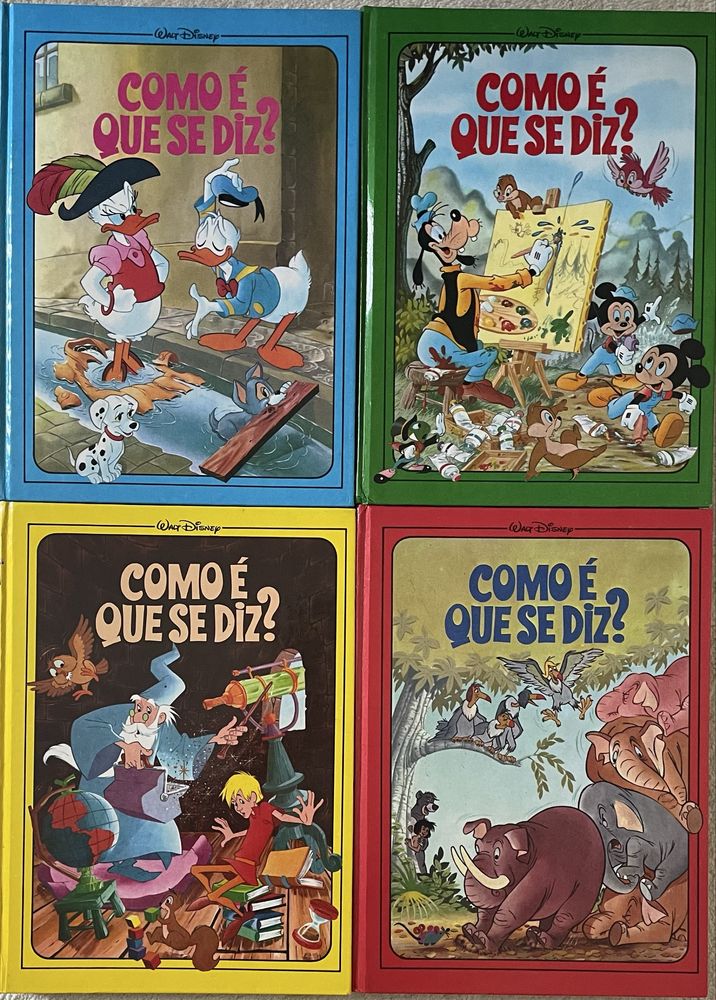 Livros infantis da Walt Disney “Como é que se diz” em ingles