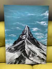 Obraz góry ręcznie malowany