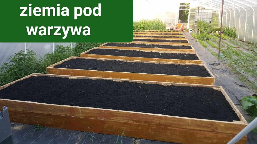 Ziemia czarnoziem, humus ogrodowa przesiewana pod warzywa trawnik