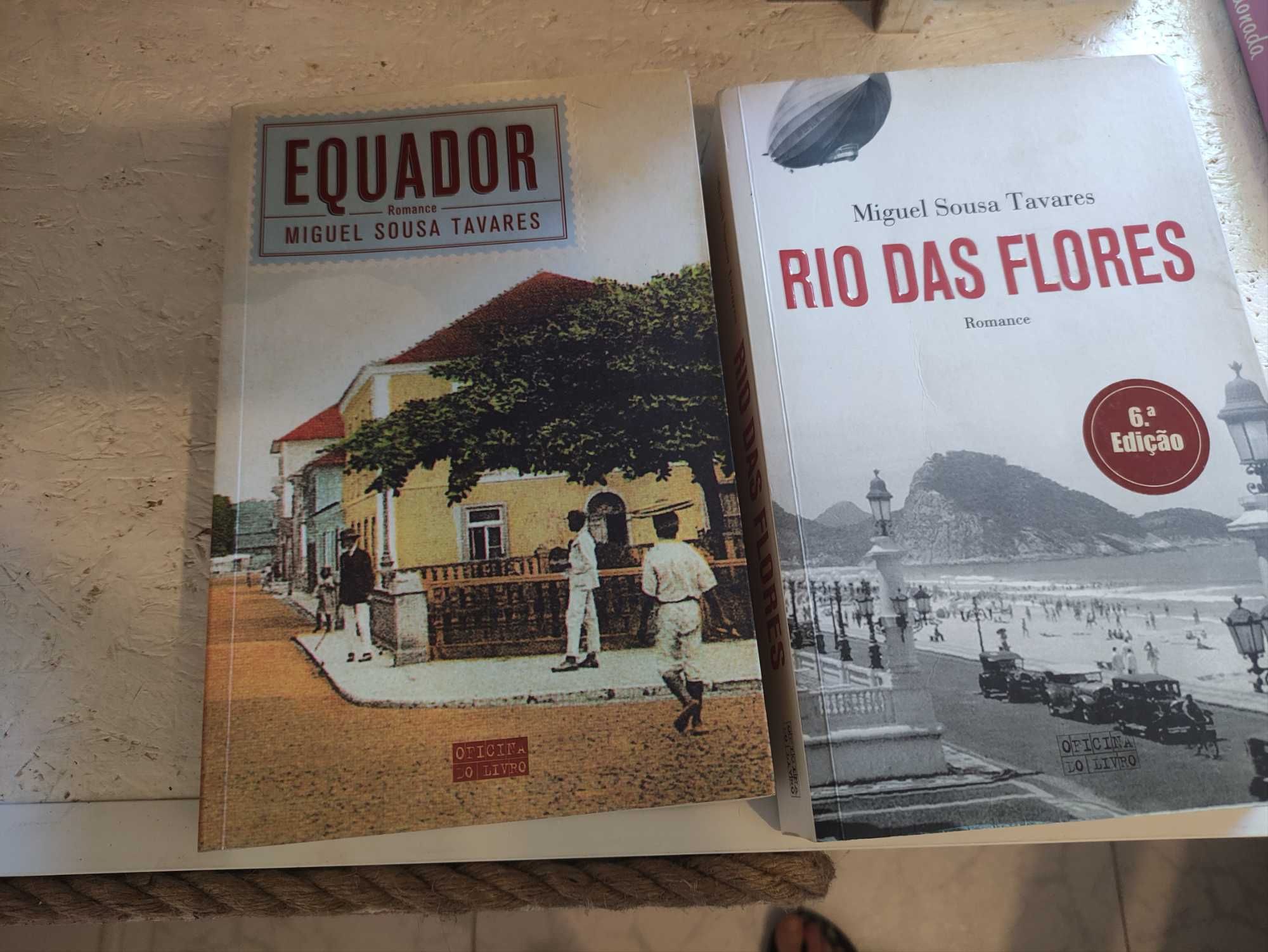 Livros de Miguel Sousa Tavares "Equador" e "O Rio das Flores"