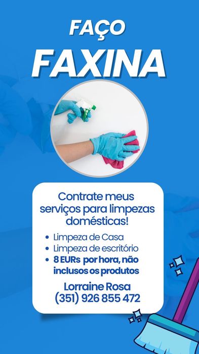 Faço serviço de limpeza